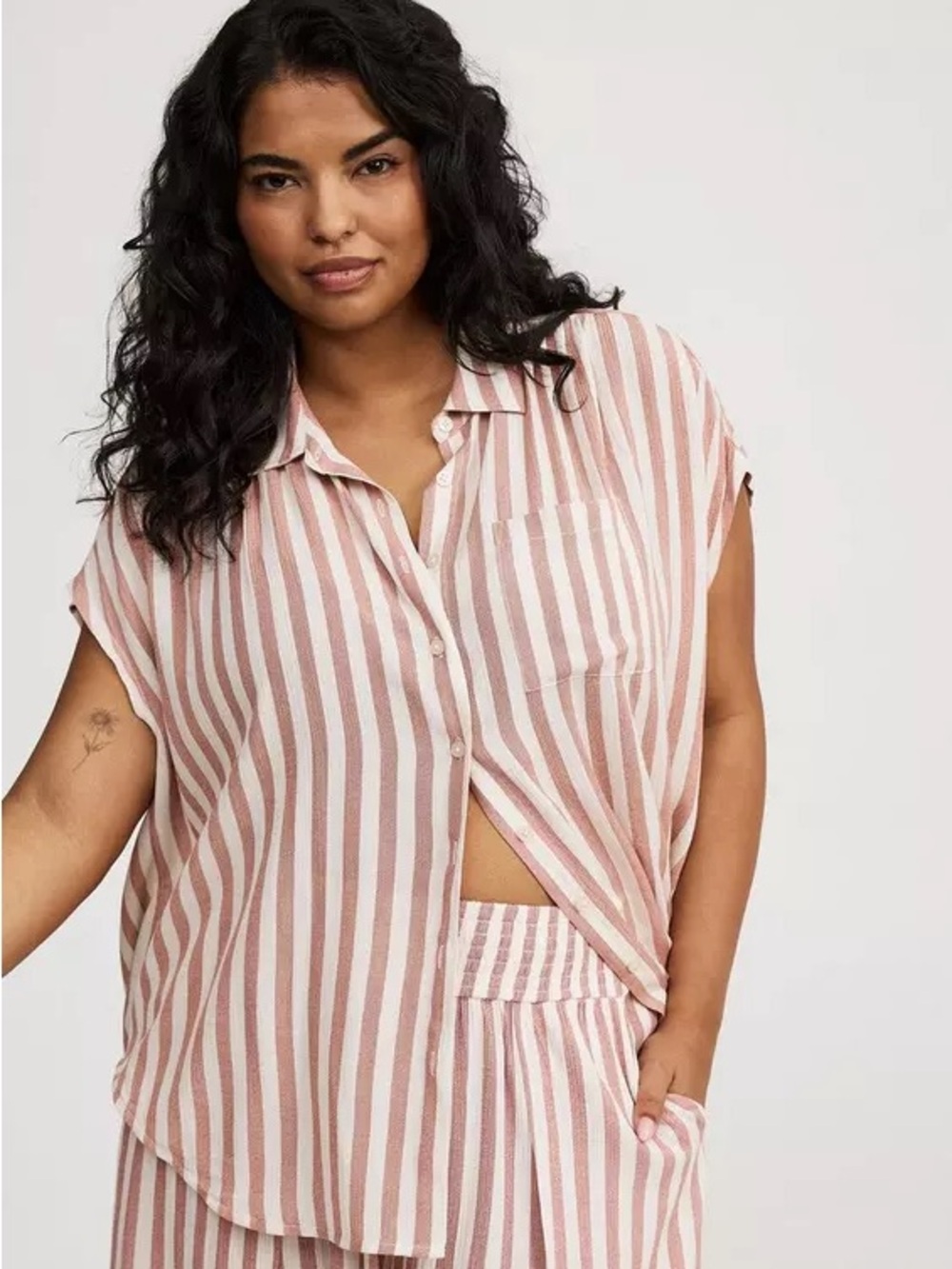Torrid Crinkle Gauze Dolman Shirt
